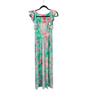 Lilly Pulitzer Cristal Maxi Dress Isn't She Lovely print size XS